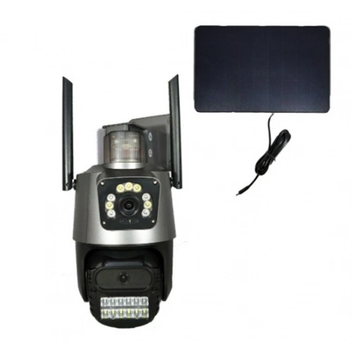 Apronx Apx-wsp242 6mp 2.8mm 4g Solar Çift Kamera 19 Led Ptz