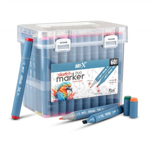 Art-x Sketch Marker Duo 60 Lı Set 18050