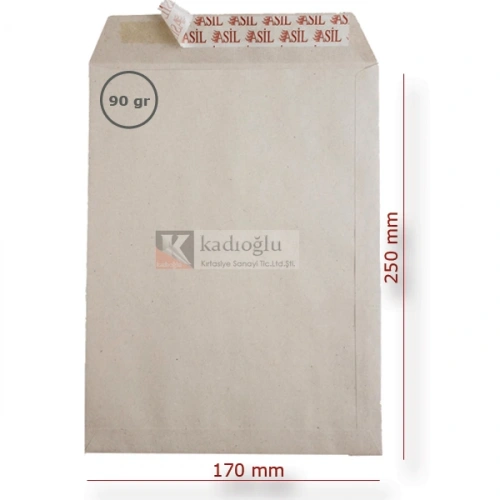 Asil Doğan Torba Zarf İmt Kraft Silikonlu 17x25 90 Gr As-0821