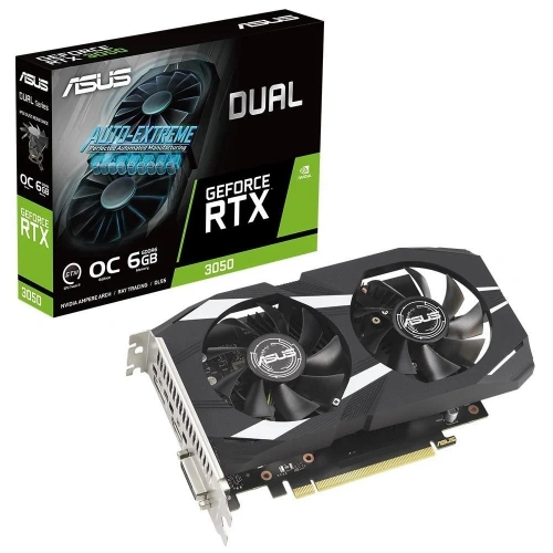 Asus Dual Geforce Rtx 3050 Oc Dual-rtx3050-o6g Nvıdıa 6gb Gddr6 96bit Dx12 Gaming Ekran Kartı
