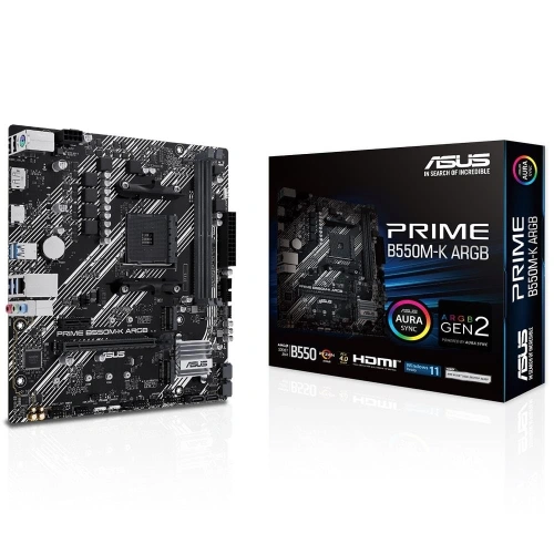 Asus Prime B550m-k Argb 5100mhz (oc) Ddr4 Soket Am4 M.2 Hdmı Matx Anakart
