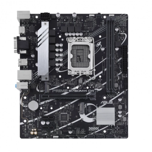 ASUS PRIME B760M-K D4, 2xDDR4, 2x M.2, D-SUB, HDMI, 12-13.14.Nesil, LGA1700 Soket, Anakart