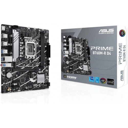 Asus Prıme B760m-r D4 Intel B760 Lga1700 Ddr4 5333 Hdmı 2x M2 Aura Rgb 2.5gbit Lan Matx Anakart