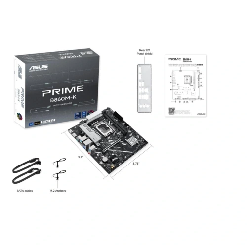 Asus Prıme B860m-k-ıntel B860 Soket 1851 Ddr5 8800+(oc)mhz Matx Gaming (oyuncu) Anakart