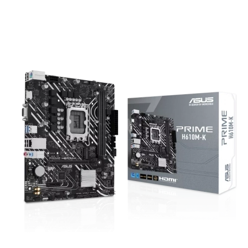 ASUS PRIME H610M-K, 2xDDR5, M.2, D-SUB, HDMI, 12-13.14.Nesil, LGA1700 Soket, Anakart