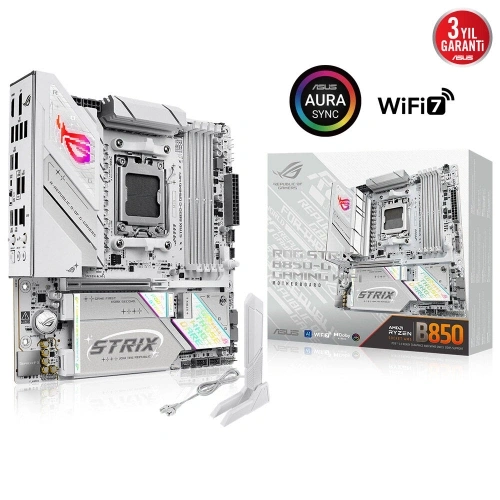 Asus Rog Strıx B850-g Gamıng Wıfı, 4xddr5, 4x M2, Hdmı, Dp, 2xtype-c, Wi-fi 7, Bluetooth V5.4, Am5 Soket Gamıng Anakart