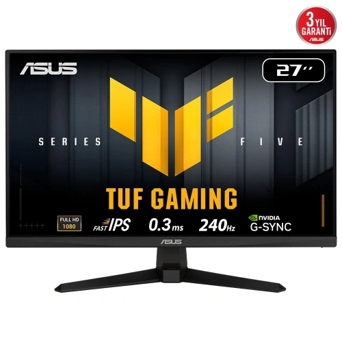 Asus Tuf Gamıng Vg279Qm5a 27" 0.3ms, 240hz, Full Hd, Dp, 2xhdmı, Hoparlör, Fast Ips Led, Elmb Sync Premium, Gamıng Monitör