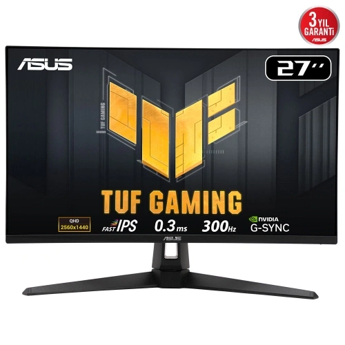 ASUS TUF GAMING VG27AQM5A 27" 0.3ms, 300Hz, QHD, DP, 2xHDMI, USB, Hoparlör, Fast IPS LED, ELMB Sync Premium, GAMING Monitör