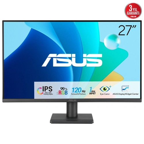 Asus Va279hg 27" 1ms, 120hz, Full Hd, Hdmı, Vga, Ips Led, Çerçevesiz Tasarım, Düşük Mavi Işık, Freesync Kurumsal Monitör