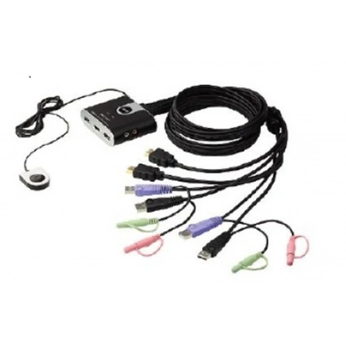 Aten Cs692 2 Port Usb 2.0 Hdmı Kvmp 2-port Usb Hdmı-audio Cable Kvm Switch With Remote Port Selector