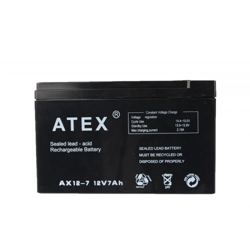 Atex Ax-12v 7ah Bakımsız Kuru Akü