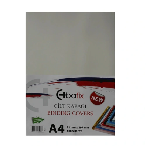 Bafix Cilt Kapağı Plastik Opak A4 160 Mıc Beyaz