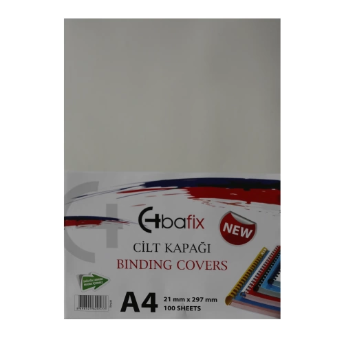 Bafix Cilt Kapağı Plastik Opak A4 160 MIC Beyaz