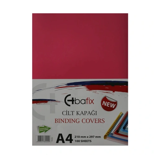 Bafix Cilt Kapağı Plastik Opak A4 160 Mıc Pembe