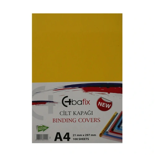 Bafix Cilt Kapağı Plastik Opak A4 160 Mıc Sarı