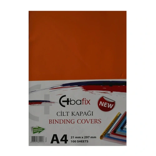 Bafix Cilt Kapağı Plastik Opak A4 160 Mıc Turuncu