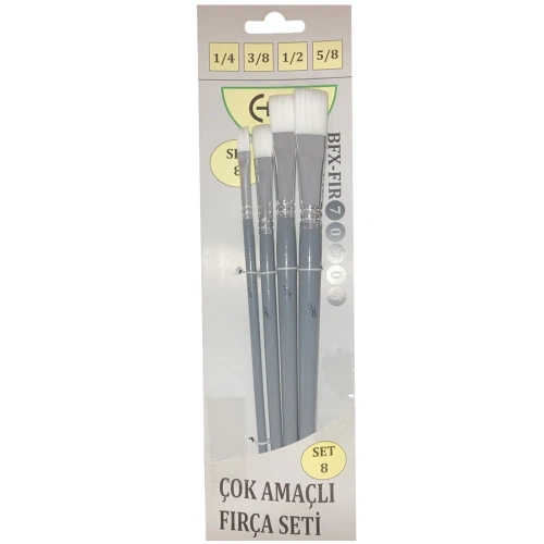 Bafix Fırça Seti Çok Amaçlı Artist 4 LÜ (1/4-3/8-1/2-5/8) Set-8 70908