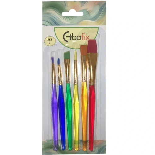 Bafix Fırça Seti Çok Amaçlı Artist Renkli 6 Lı Set-2 70902