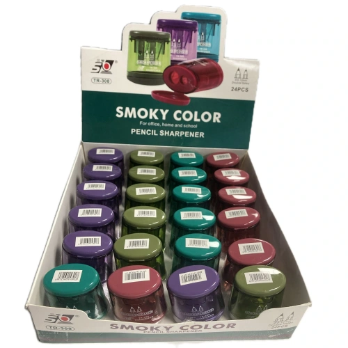 Bafix Kalemtraş Çiftli Hazneli Smoky Color Tr-308