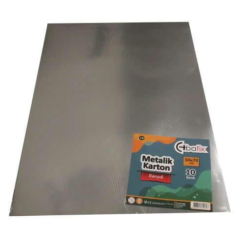 Bafix Metalik Karton 50x70 Cm Karışık Renk