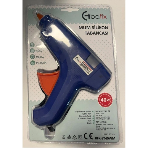 Bafix Mum Silikon Tabancası Mavi 40w