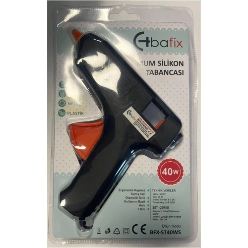 Bafix Mum Silikon Tabancası Siyah 40w