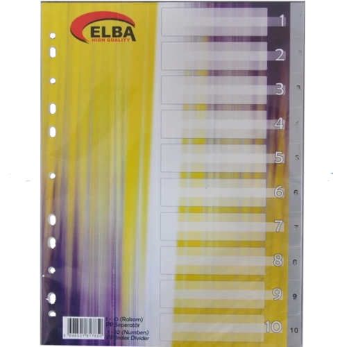 Bafix Seperatör 1-10 Rakamlı Plastik A4