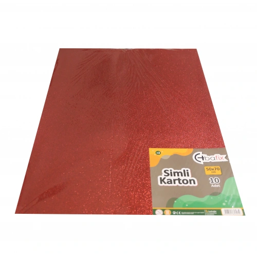 Bafix Simli Karton 50x70 Kırmızı