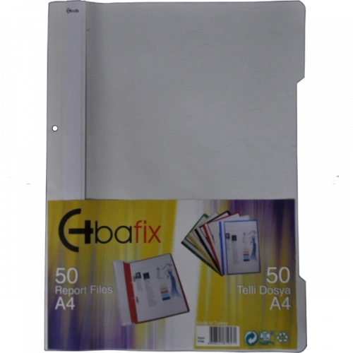 Bafix Telli Dosya Plastik Xl Gri A4