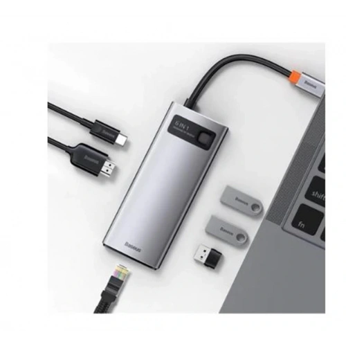 Baseus Flite Series 6in1 Type-c Hub Gri (b00052807813-00)