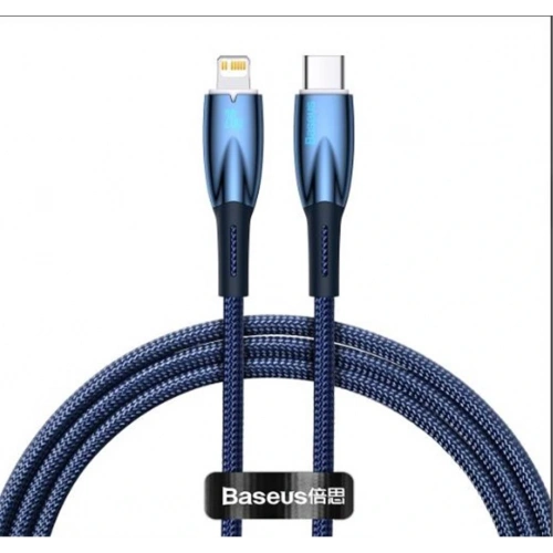Baseus Glimmer Series Mavi Cadh000003 1mt 20w Type-c To Lightning Şarj Kablosu Örgülü