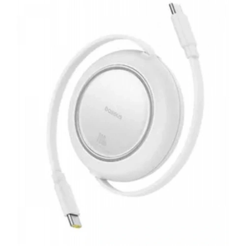 Baseus P10364500213-01 100W 1,5m ree2 Pull Mini Kablolu USB-C Şarj Kablosu Beyaz