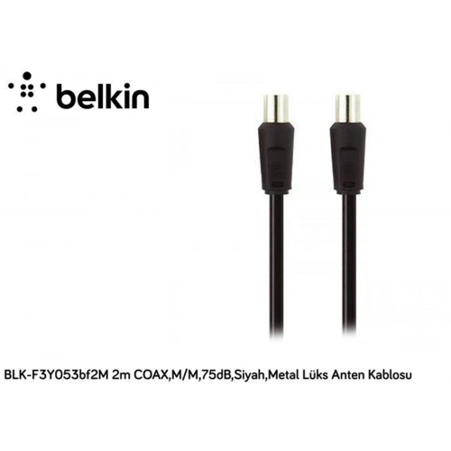 Belkin Blk-f3y053bf2m 2mt Coax,m-m75db,siyah,metal Kablo