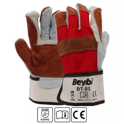 Beybi Dt-01 Deri Kaplı Isıya Dayanıklı Ağır İş Eldiveni (10lu Paket) 10 Beden