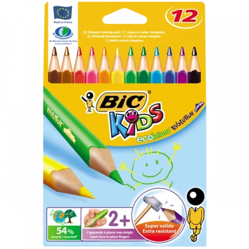 Bic Kuru Boya Evolution Üçgen Jumbo 12 Li 829735