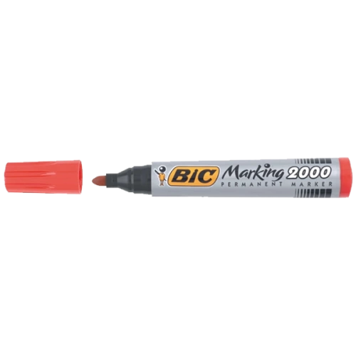 Bic Markör Permanent 1.7 MM Yuvarlak Uçlu Kırmızı 2000 03