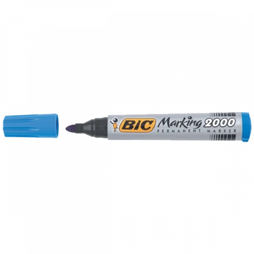 Bic Markör Permanent 1.7 Mm Yuvarlak Uçlu Mavi 2000 06