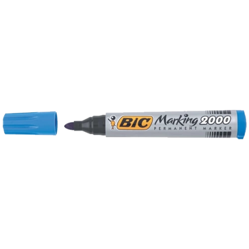 Bic Markör Permanent 1.7 MM Yuvarlak Uçlu Mavi 2000 06