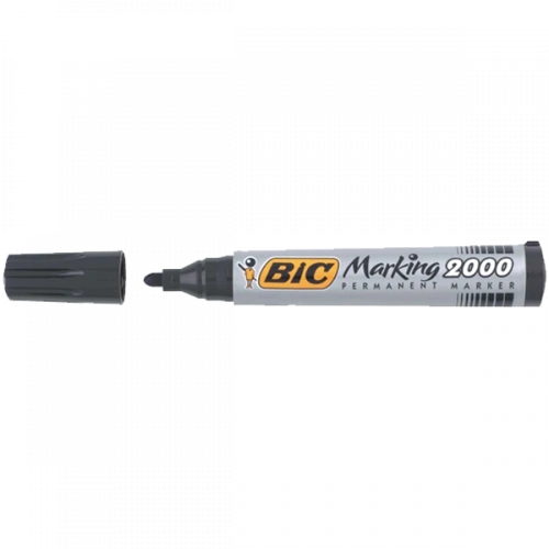 Bic Markör Permanent 1.7 Mm Yuvarlak Uçlu Siyah 2000 09