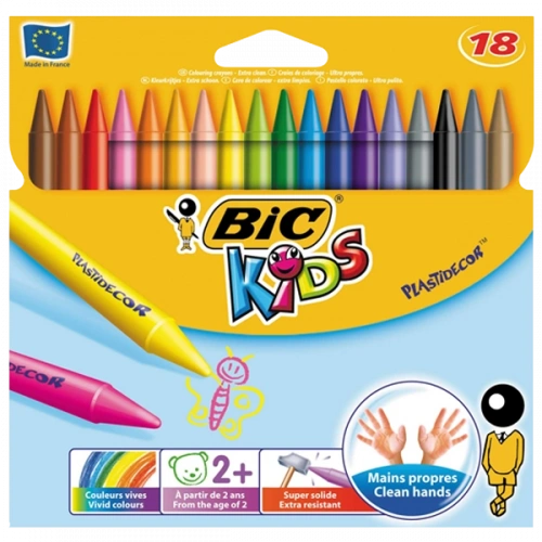 Bic Pastel Boya Plastidecor Silinebilir 18 Renk 829771