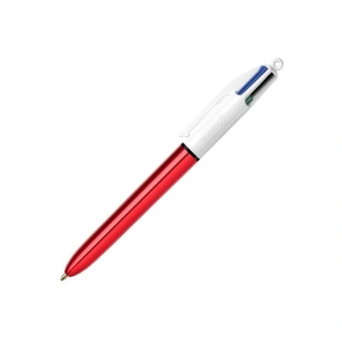 Bic Tükenmez Kalem Shine 4 Colours Met Kırmızı 12 Li