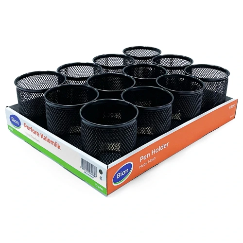 Bion Perfore Tek Kalemlik Tepsi Siyah 12 Li 9500s