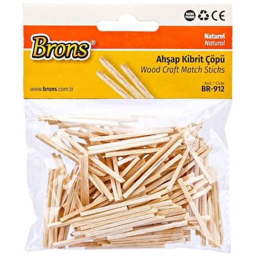 Brons Ahşap Kibrit Çöpü Naturel