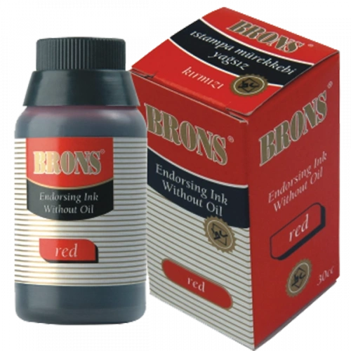 Brons Istampa Mürekkebi Yağlı 30 Cc Kırmızı Br-316