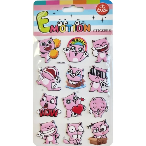 Bu-Bu Emotıons Stıckers Cats 10.9x20.5 BUBU-SWP-1805