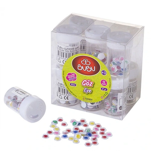 Bu-bu Oynar Göz 8 Mm Renkli 8 Gr Bubu-gz0006