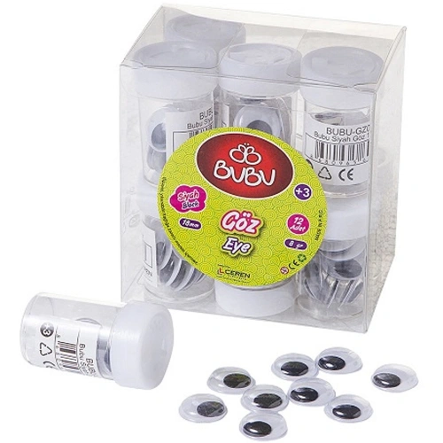 Bu-bu Oynar Göz Siyah 18 Mm 8 Gr Bubu-gz0005