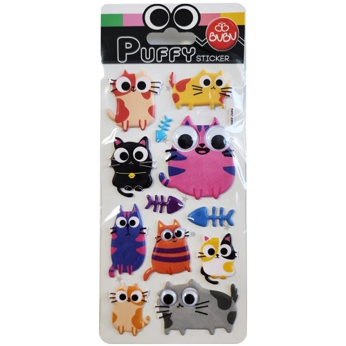 Bu-bu Puffy Stıck Oynar Gözlü Şaşkın Kediler 9x21 Bubu-swp-2409