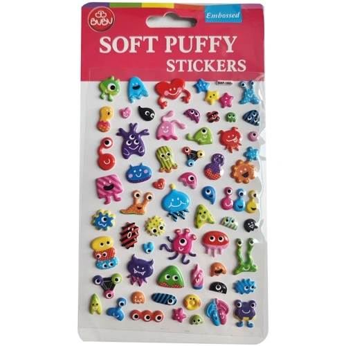 Bu-bu Soft Puffy Stickers Monster 10.9x20.5 Bubu-swp-1008a