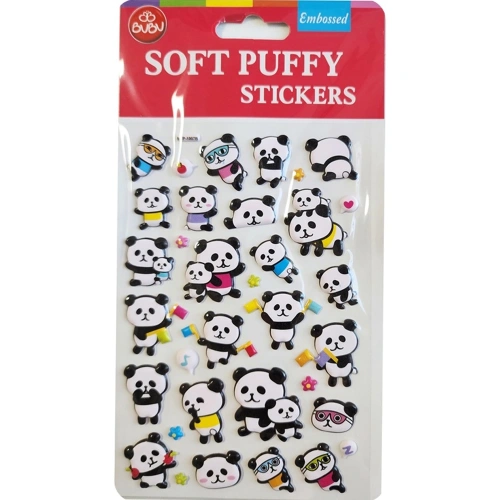 Bu-bu Soft Puffy Stickers Panda 10.9x20.5 Bubu-swp-1007b